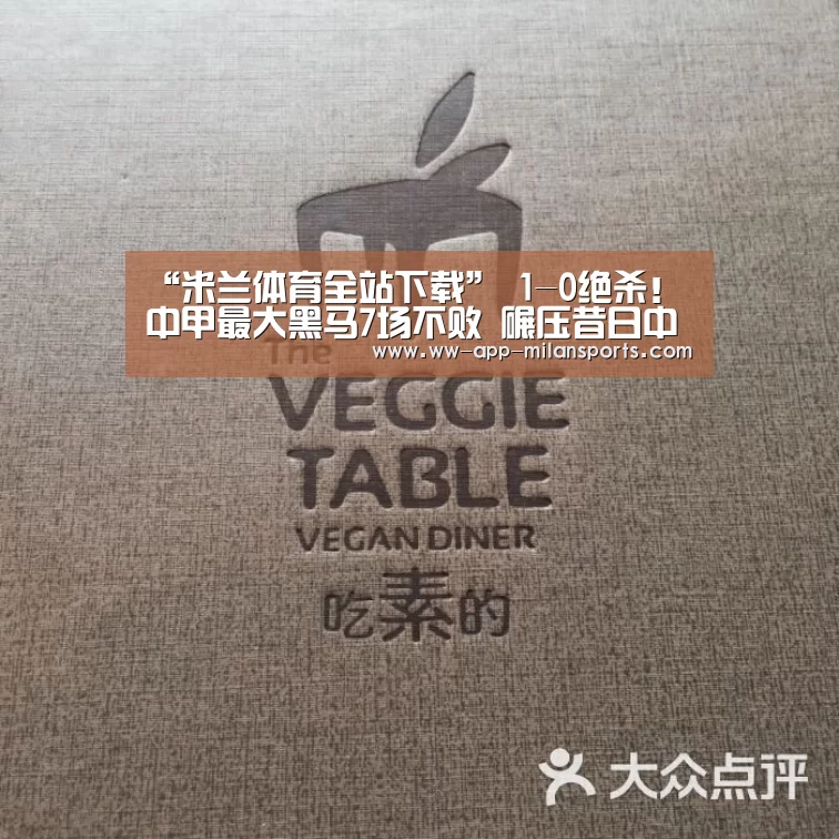 “米兰体育全站下载”
1-0绝杀!中甲最大黑马7场不败 碾压昔日中超队登顶 疯狂庆祝(图1) 米兰体育app下载